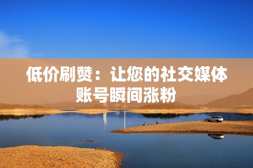 低价刷赞：让您的社交媒体账号瞬间涨粉
