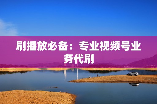 刷播放必备：专业视频号业务代刷