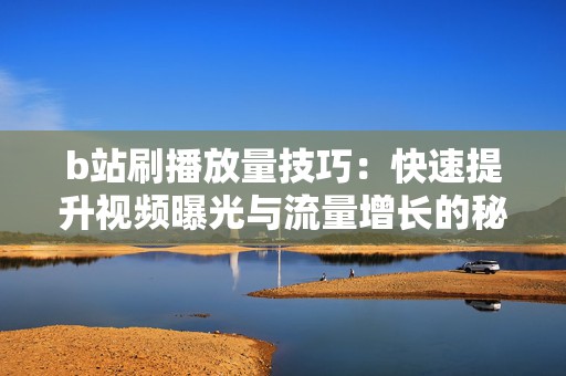 b站刷播放量技巧：快速提升视频曝光与流量增长的秘密