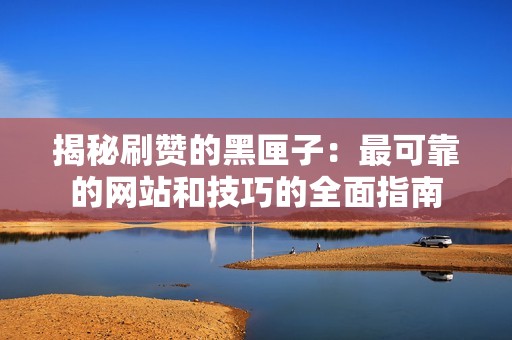 揭秘刷赞的黑匣子:最可靠的网站和技巧的全面指南