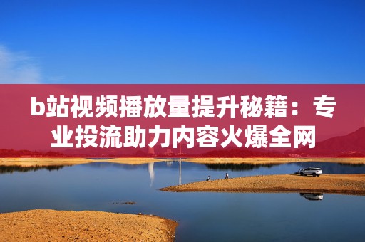 b站视频播放量提升秘籍：专业投流助力内容火爆全网