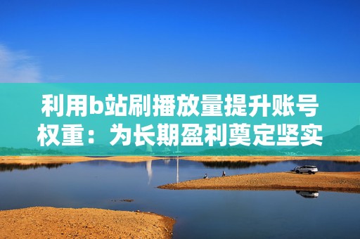 利用b站刷播放量提升账号权重：为长期盈利奠定坚实基础