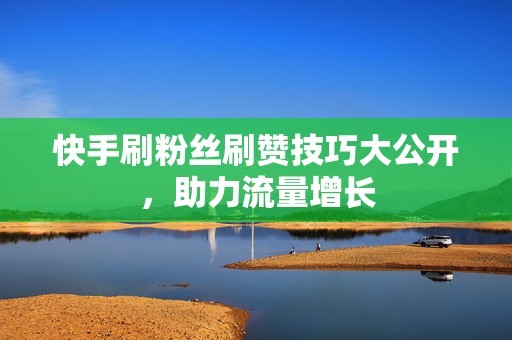 快手刷粉丝刷赞技巧大公开，助力流量增长