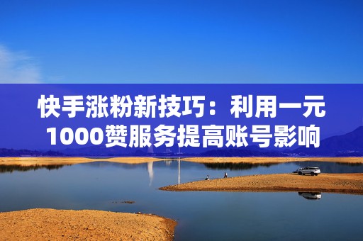 快手涨粉新技巧：利用一元1000赞服务提高账号影响力