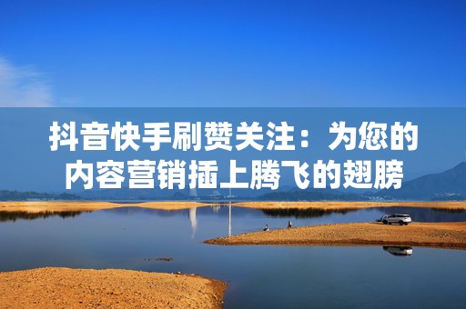 抖音快手刷赞关注：为您的内容营销插上腾飞的翅膀