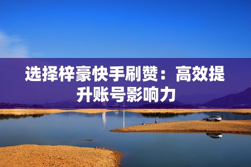 选择梓豪快手刷赞：高效提升账号影响力