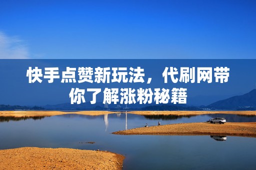 快手点赞新玩法，代刷网带你了解涨粉秘籍