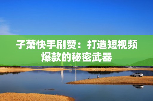 子萧快手刷赞：打造短视频爆款的秘密武器