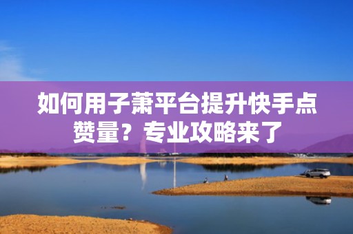 如何用子萧平台提升快手点赞量？专业攻略来了