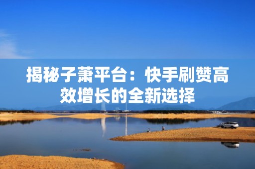 揭秘子萧平台：快手刷赞高效增长的全新选择