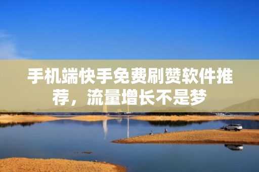 手机端快手免费刷赞软件推荐，流量增长不是梦