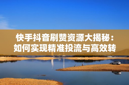 快手抖音刷赞资源大揭秘：如何实现精准投流与高效转化
