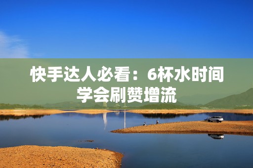 快手达人必看：6杯水时间学会刷赞增流