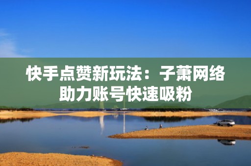 快手点赞新玩法：子萧网络助力账号快速吸粉
