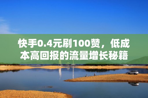 快手0.4元刷100赞，低成本高回报的流量增长秘籍