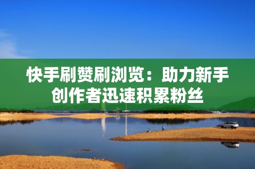 快手刷赞刷浏览：助力新手创作者迅速积累粉丝