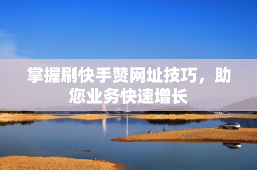 掌握刷快手赞网址技巧，助您业务快速增长
