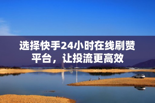 选择快手24小时在线刷赞平台，让投流更高效