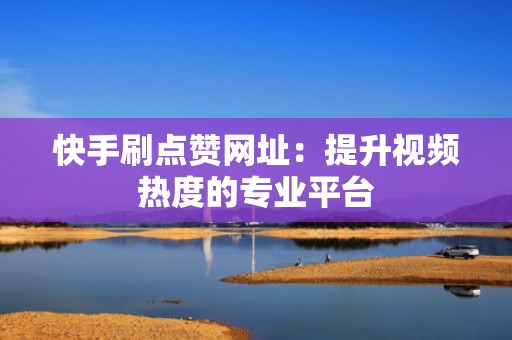 快手刷点赞网址：提升视频热度的专业平台