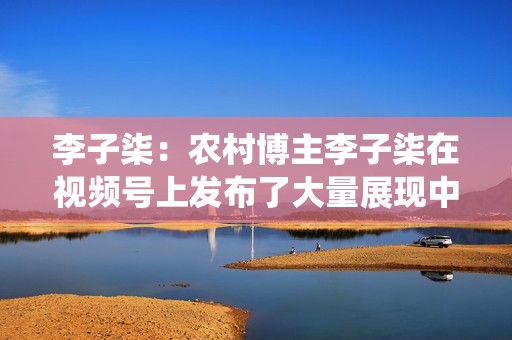 李子柒：农村博主李子柒在视频号上发布了大量展现中国传统文化的短视频，凭借其精致的画面和细腻的情感，赢得了一众粉丝的喜爱。