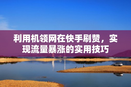 利用机领网在快手刷赞，实现流量暴涨的实用技巧