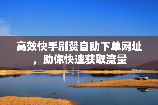 高效快手刷赞自助下单网址，助你快速获取流量