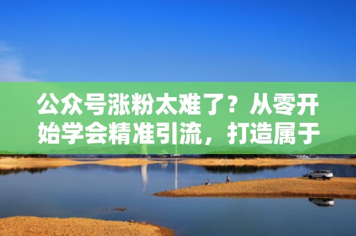 公众号涨粉太难了？从零开始学会精准引流，打造属于你的高粘性粉丝群！
