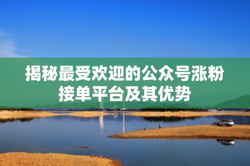 揭秘最受欢迎的公众号涨粉接单平台及其优势