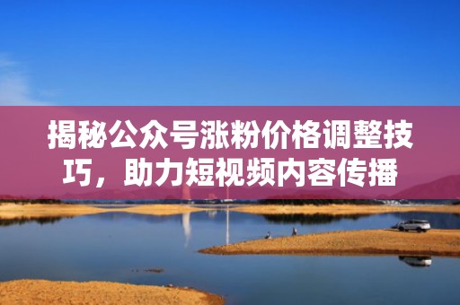 揭秘公众号涨粉价格调整技巧，助力短视频内容传播