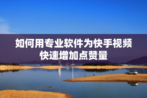 如何用专业软件为快手视频快速增加点赞量