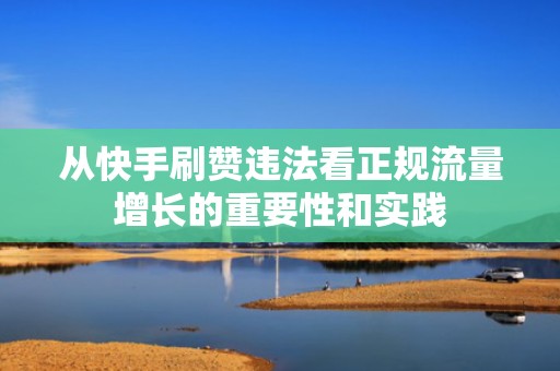 从快手刷赞违法看正规流量增长的重要性和实践