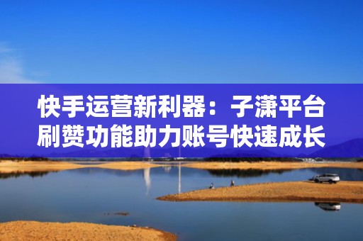 快手运营新利器：子潇平台刷赞功能助力账号快速成长