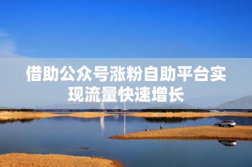 借助公众号涨粉自助平台实现流量快速增长