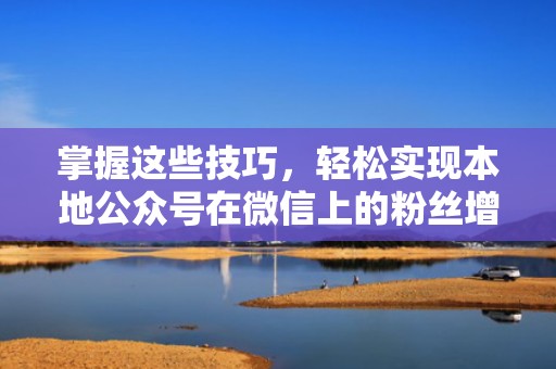 掌握这些技巧，轻松实现本地公众号在微信上的粉丝增长
