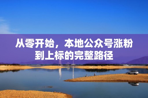 从零开始，本地公众号涨粉到上标的完整路径