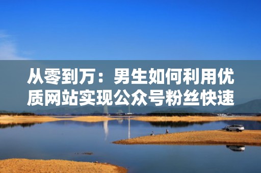 从零到万：男生如何利用优质网站实现公众号粉丝快速增长