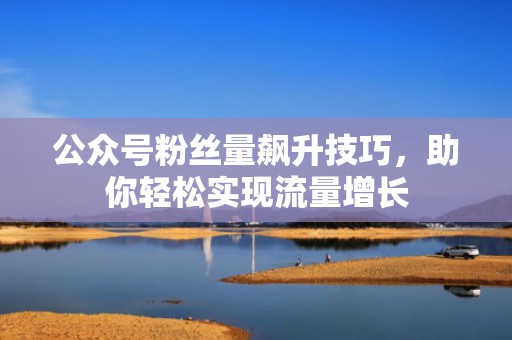 公众号粉丝量飙升技巧，助你轻松实现流量增长