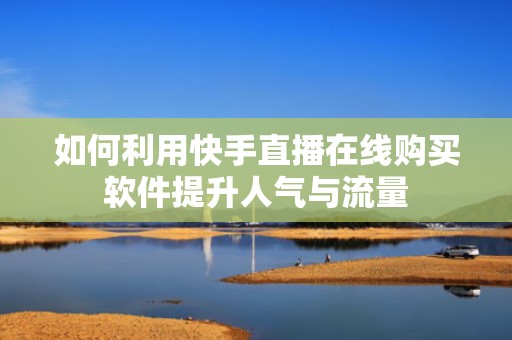 如何利用快手直播在线购买软件提升人气与流量