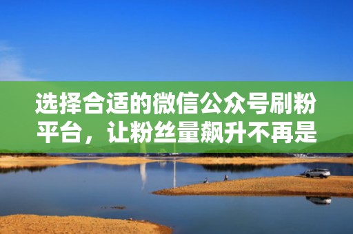 选择合适的微信公众号刷粉平台，让粉丝量飙升不再是梦