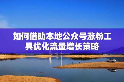 如何借助本地公众号涨粉工具优化流量增长策略