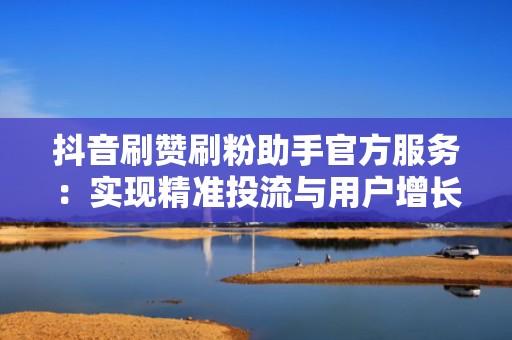 抖音刷赞刷粉助手官方服务：实现精准投流与用户增长