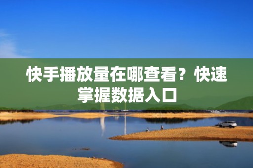 快手播放量在哪查看？快速掌握数据入口