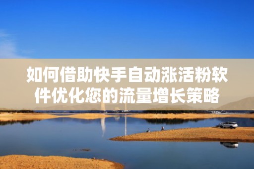 如何借助快手自动涨活粉软件优化您的流量增长策略