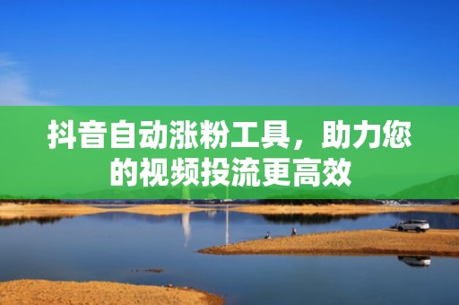 抖音自动涨粉工具，助力您的视频投流更高效