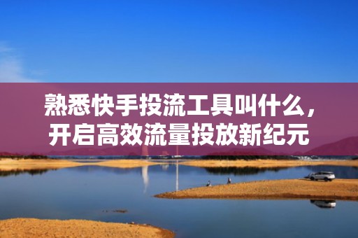 熟悉快手投流工具叫什么，开启高效流量投放新纪元