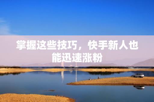 掌握这些技巧，快手新人也能迅速涨粉