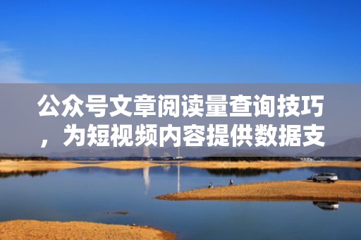 公众号文章阅读量查询技巧，为短视频内容提供数据支持