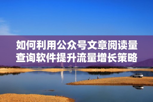 如何利用公众号文章阅读量查询软件提升流量增长策略