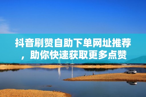抖音刷赞自助下单网址推荐，助你快速获取更多点赞