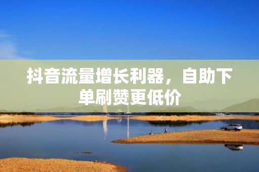 抖音流量增长利器，自助下单刷赞更低价